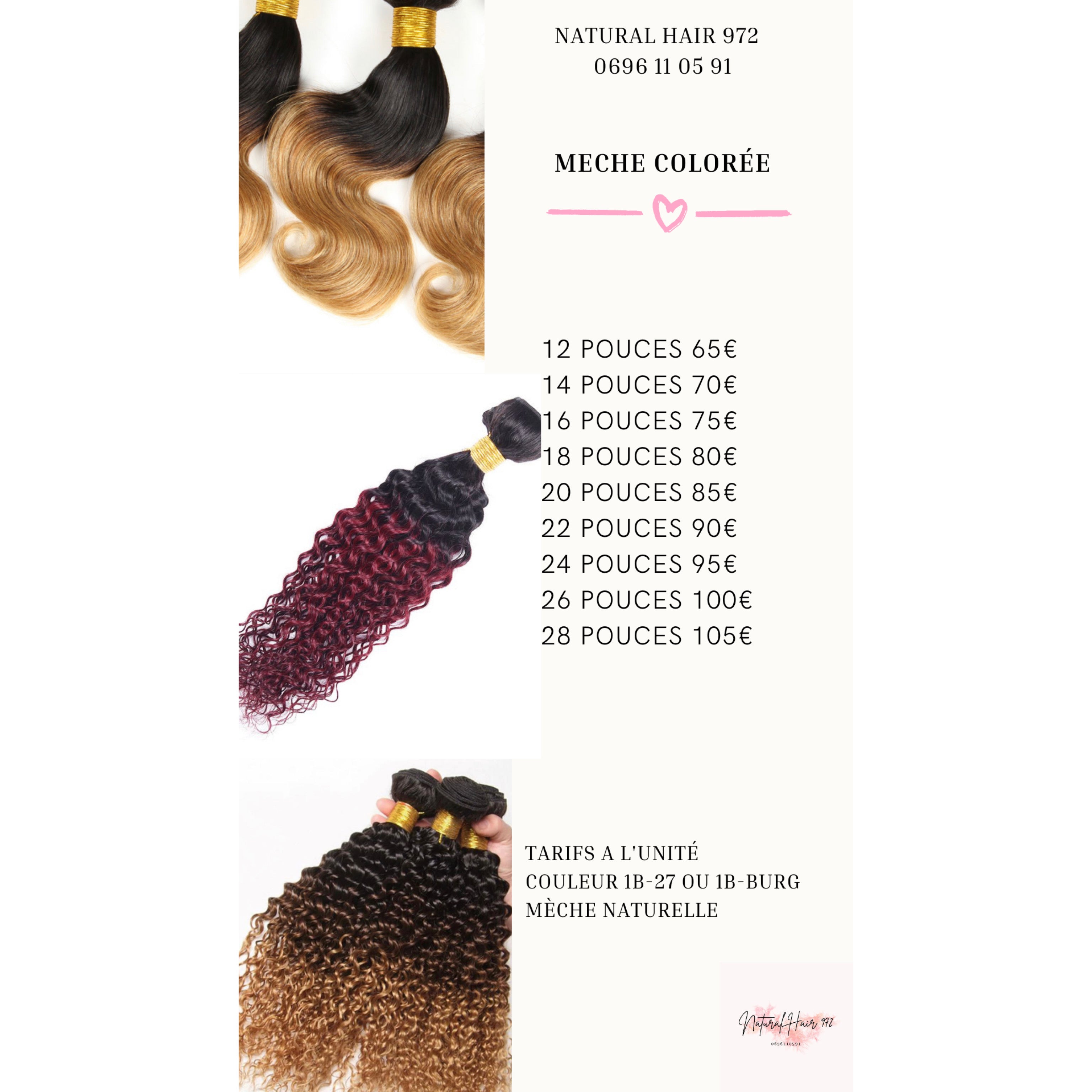 Mèche Colorée kinky curly